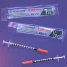 Syringe Disposable 1/2cc Insulin, 28G x 1/2"