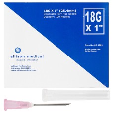 Needle Disposable LS, 18G x 1"